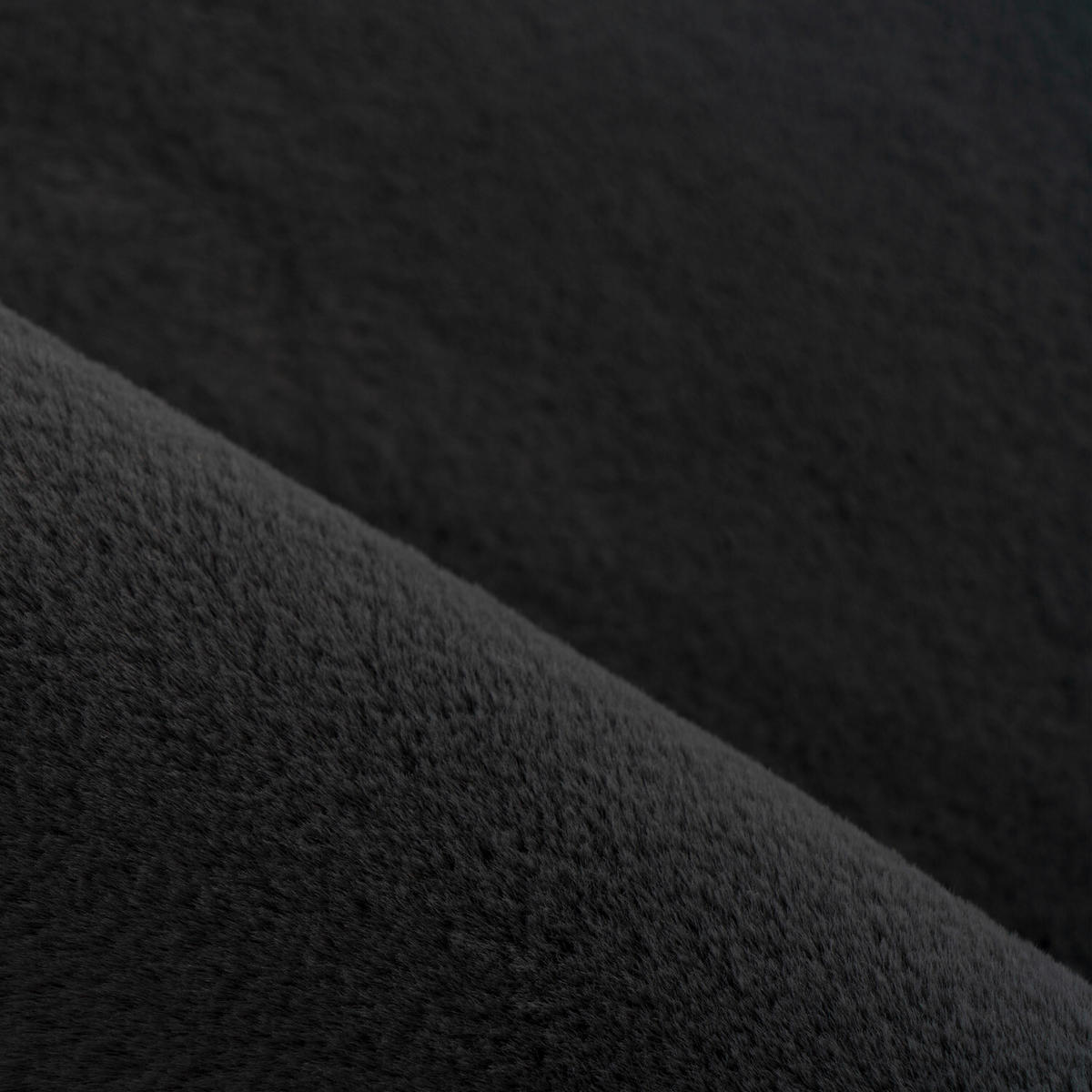 HOCHFLORTEPPICH 80/250 cm Pouffy Schwarz  - Schwarz, Basics, Textil (80/250cm)