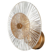 WANDLEUCHTE 15,3/28/28 cm  - Goldfarben, Basics, Glas/Metall (15,3/28/28cm) - MAYTONI