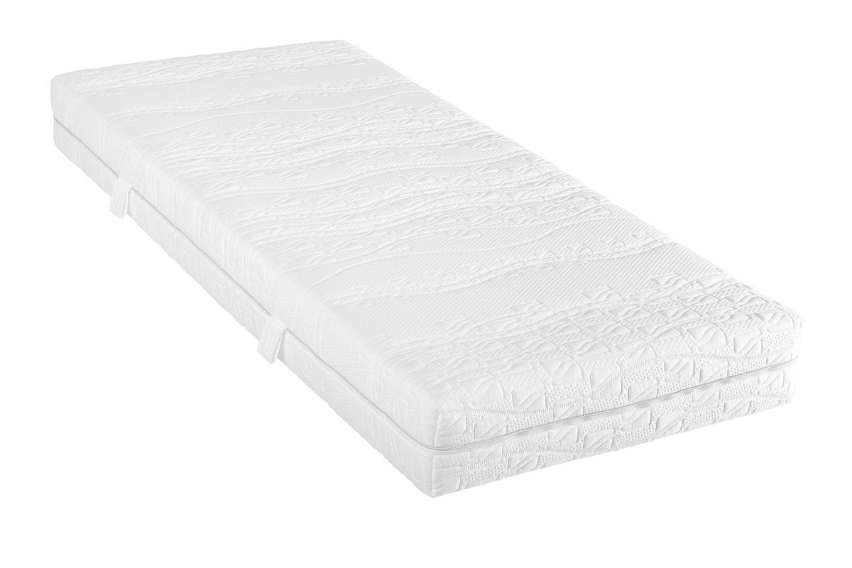 KOMFORTSCHAUMMATRATZE 90/200 cm Höhe ca. 22 cm  - Weiß, Basics, Textil (90/200cm) - Novel