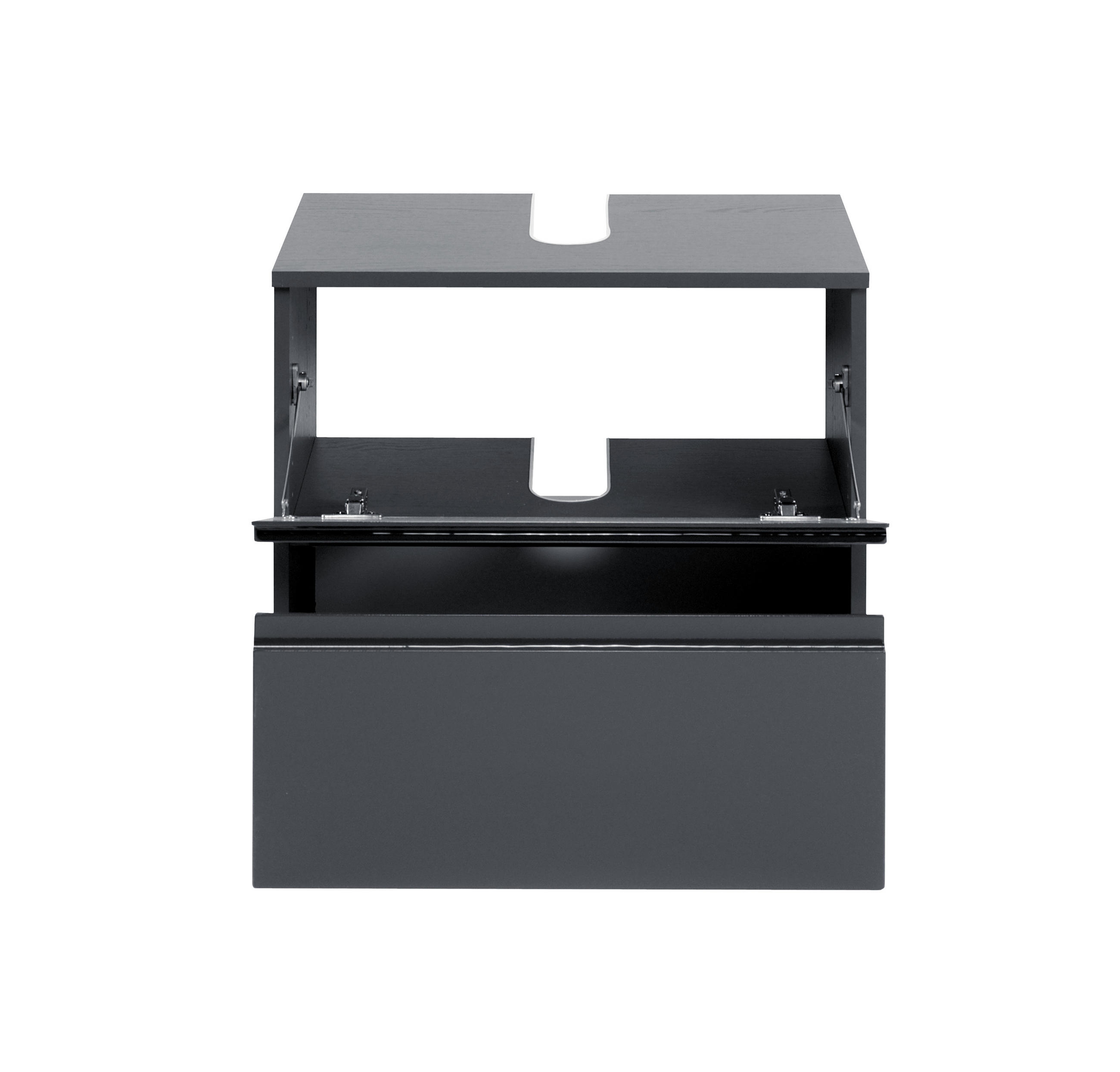 WASCHBECKENUNTERSCHRANK 60/53/35 cm  - Graphitfarben, Design, Holzwerkstoff (60/53/35cm) - Held