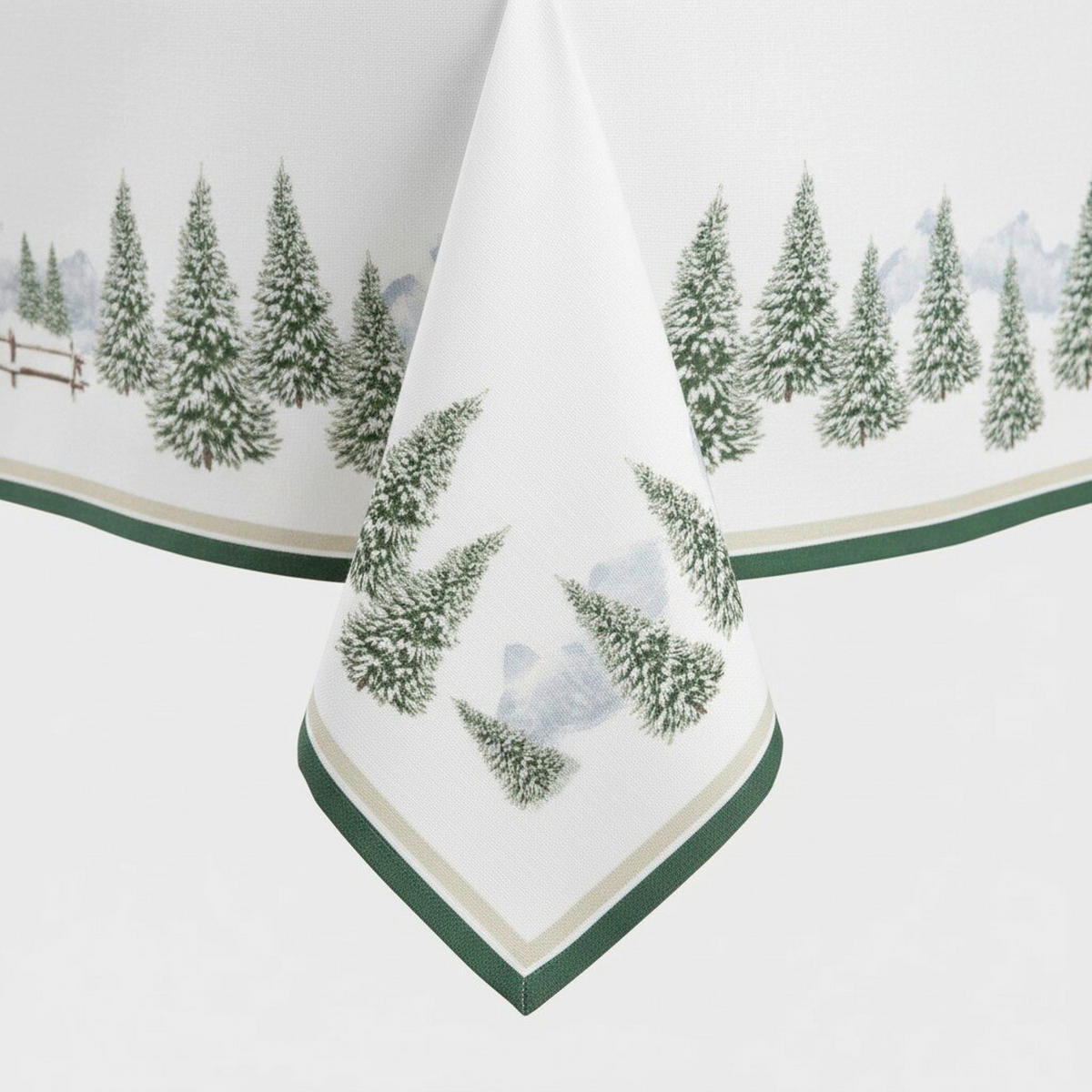 TISCHDECKE White Forrest  - Hellbraun/Pastellblau, Basics, Textil (250/145/2cm) - POZZI AND EASY LIFE