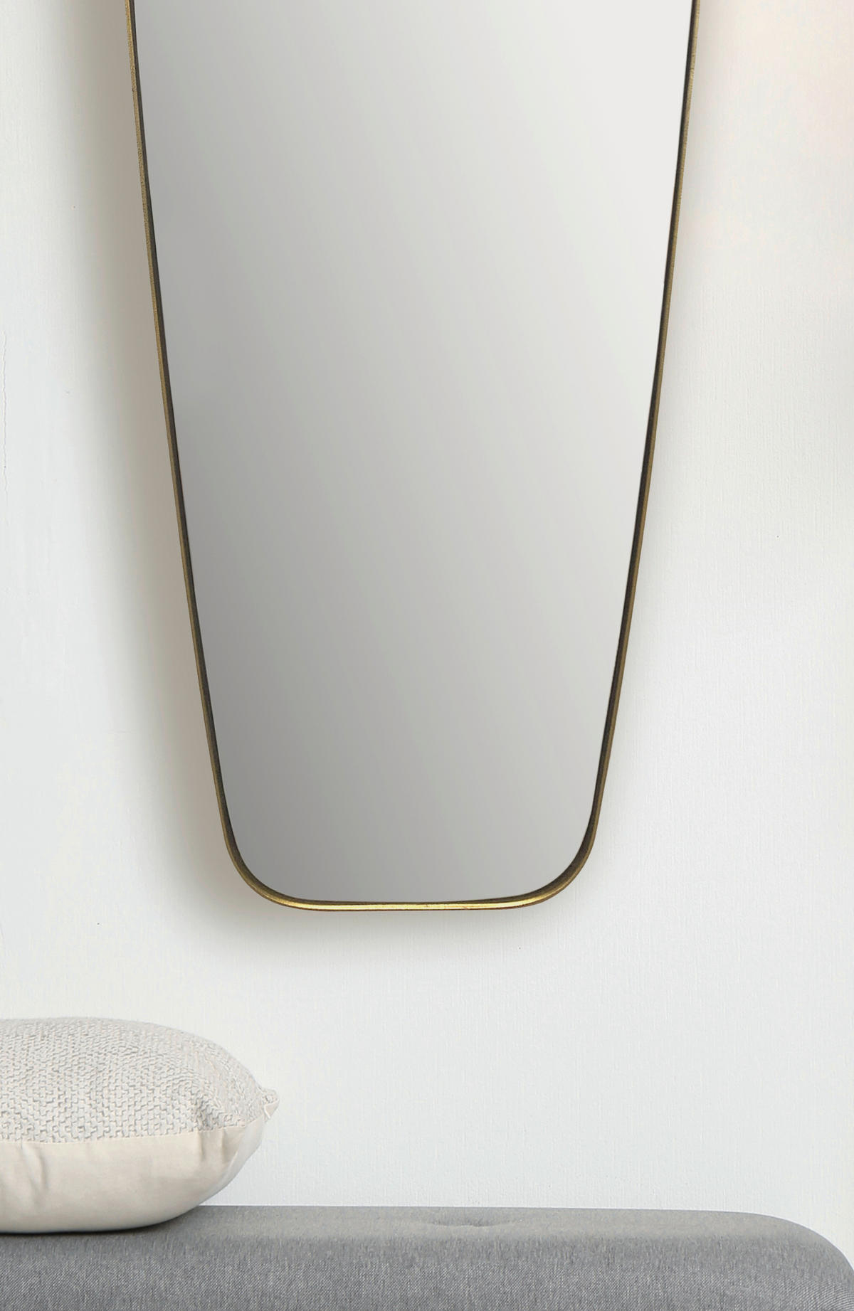 STENSKO OGLEDALO, 38/100/2,5 cm steklo  - zlate barve, Design, kovina/steklo (38/100/2,5cm) - MID.YOU