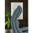 RELAXSESSEL in Leder Blaugrau  - Edelstahlfarben/Blaugrau, Design, Leder/Metall (76/119/86cm) - Dieter Knoll