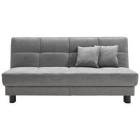 SCHLAFSOFA Mikrovelours Grau  - Schwarz/Grau, KONVENTIONELL, Textil/Metall (185/85/100cm) - Carryhome