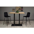 BARTISCH in Metall, Holzwerkstoff 120/70/105,5 cm   - Eichefarben/Schwarz, KONVENTIONELL, Holzwerkstoff/Metall (120/70/105,5cm) - Hom`in
