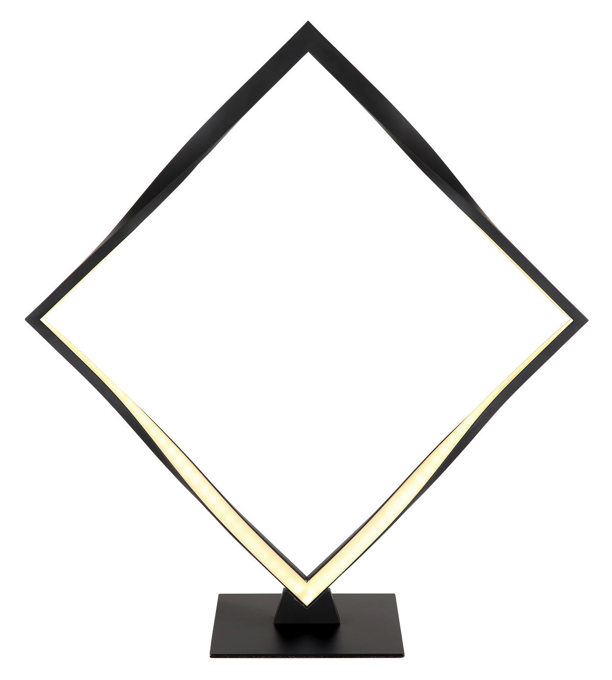 STOLNÍ LED LAMPA, 42/14/44,5 cm - černá/opál, Design, kov/plast (42/14/44,5cm) - Globo