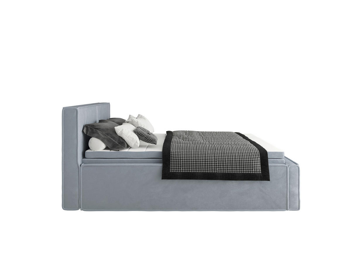 BOXBETT 180/200 cm  in Grau  - Grau, MODERN, Textil (180/200cm) - MID.YOU