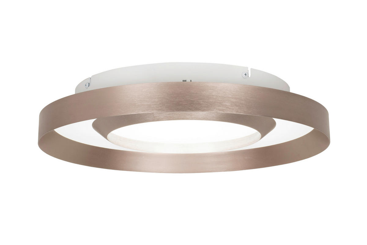 LED-DECKENLEUCHTE 40/8 cm   - Champagner/Goldfarben, Design, Kunststoff/Metall (40/8cm) - Novel