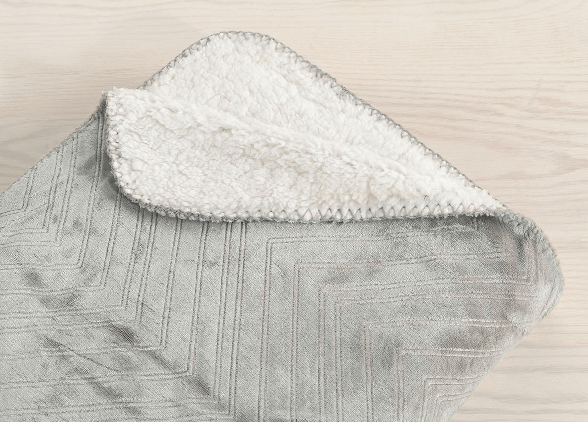 PLÄD 130/170 cm  - ljusgrå, Basics, textil (130/170cm)