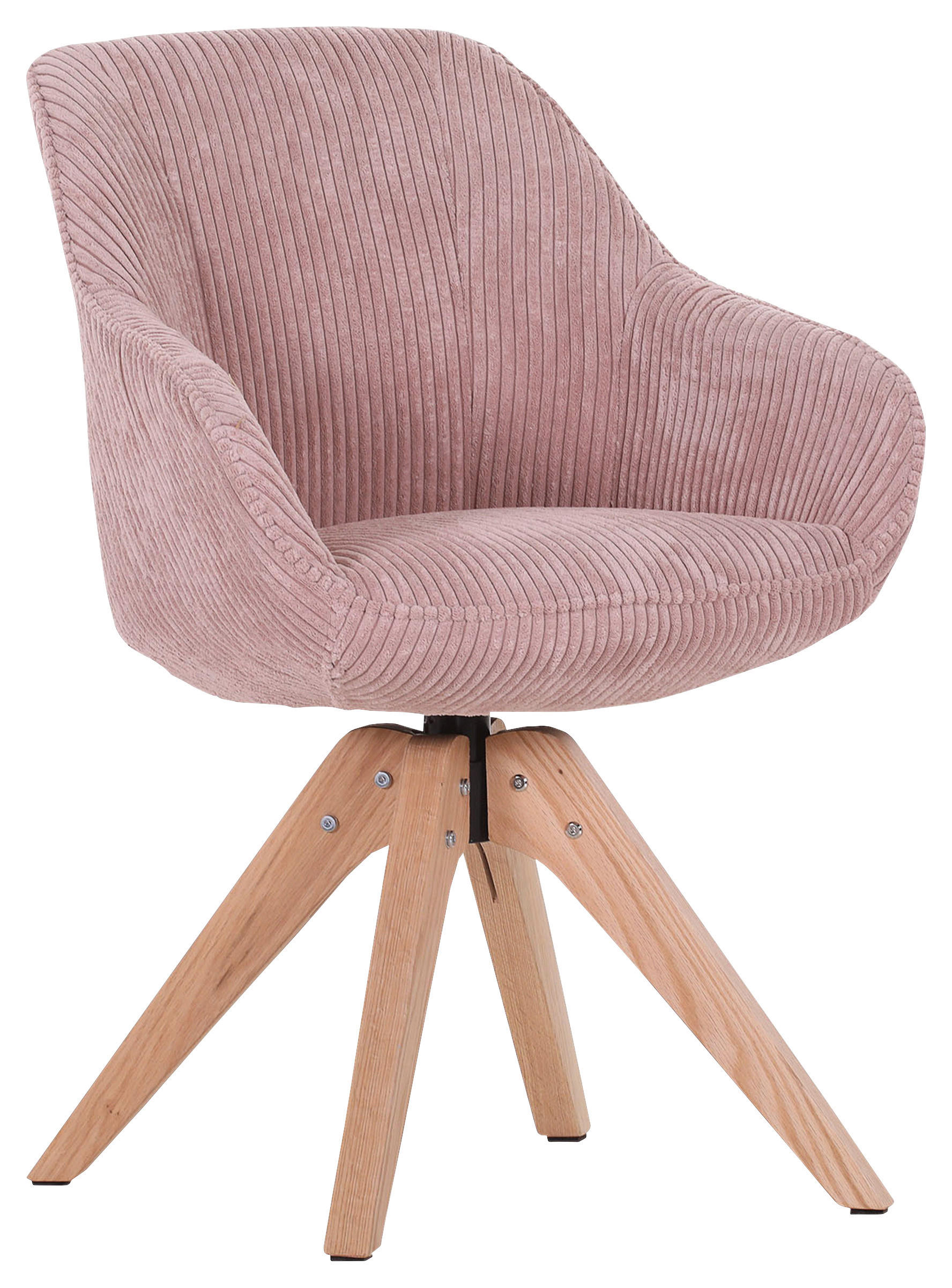 Ambia Home ŽIDLE S PODRUČKAMI, manšestr, růžová
