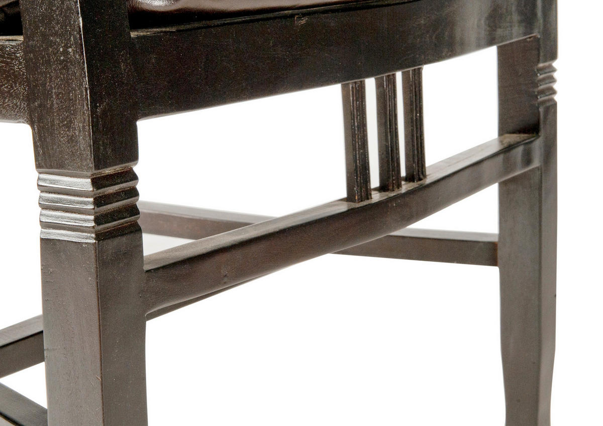 ARMLEHNSTUHL in Holz Dunkelbraun  - Dunkelbraun/Naturfarben, MODERN, Holz (55/95/55cm) - MID.YOU