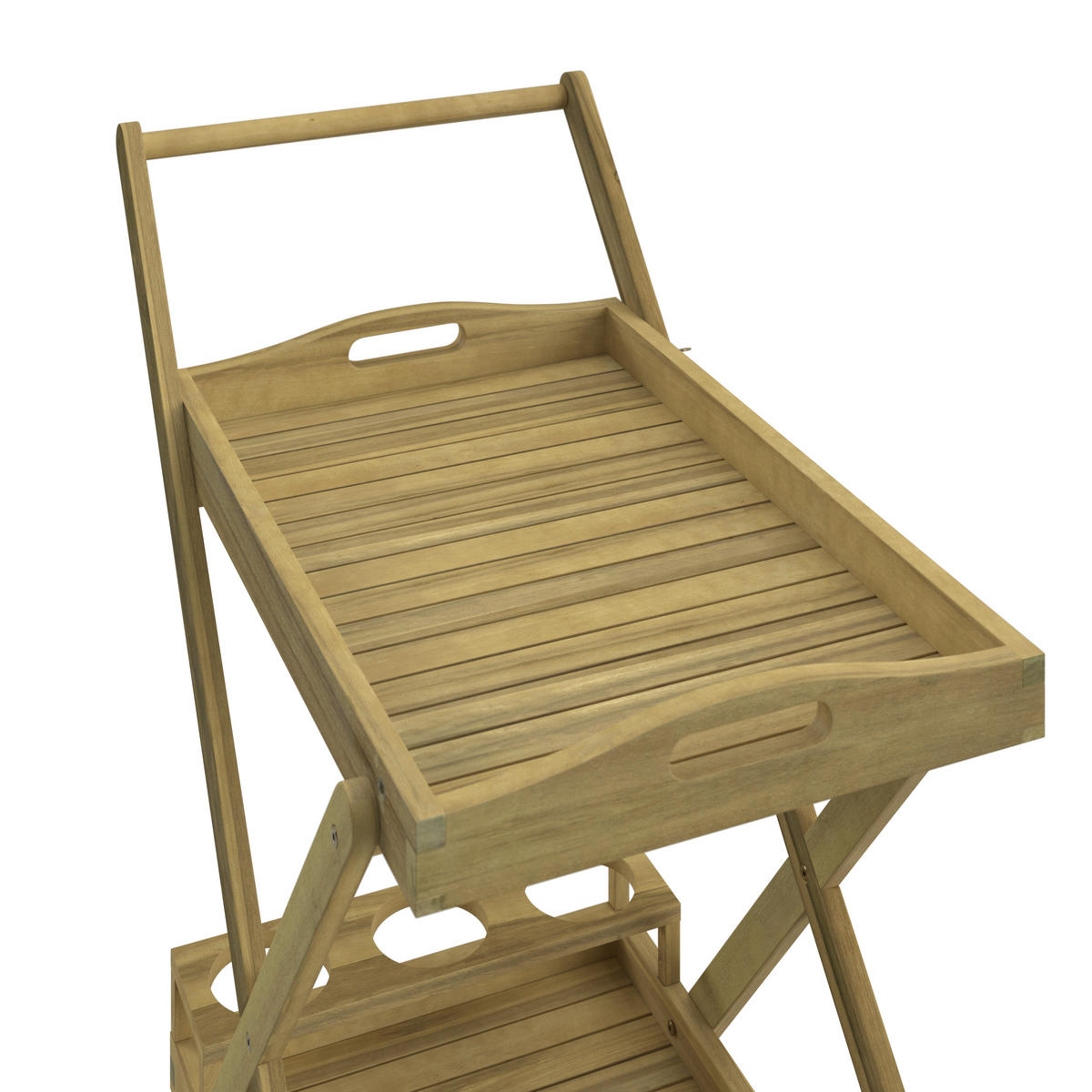 ZÁHRADNÝ SERVÍROVACÍ VOZÍK, drevo, 85/90/53 cm - farba akácie, Modern, drevo (85/90/53cm) - Ambia Garden