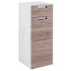 UNTERSCHRANK 33,0/88,5/35,0 cm   - Chromfarben/Eichefarben, MODERN, Holzwerkstoff/Metall (33,0/88,5/35,0cm) - MID.YOU