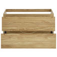 WASCHBECKENUNTERSCHRANK 100/54/46 cm  - Eichefarben, KONVENTIONELL, Holz/Holzwerkstoff (100/54/46cm) - Linea Natura