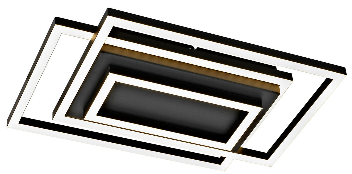 LED-DECKENLEUCHTE 35/24/6 cm   - Schwarz, Trend, Kunststoff/Metall (35/24/6cm) - Novel