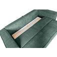 BIGSOFA in Flachgewebe Grün  - Chromfarben/Grün, KONVENTIONELL, Textil/Metall (256/68/122cm) - Carryhome
