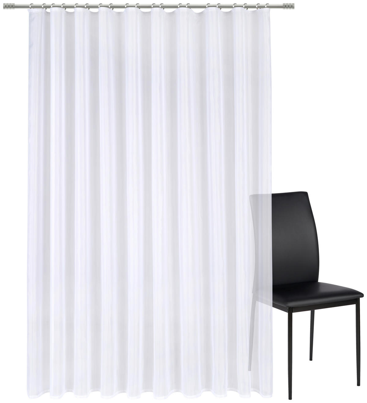 HOTOVÝ ZÁVĚS, průhledné, 300/245 cm - bílá, Basics, textil (300/245cm) - Esposa