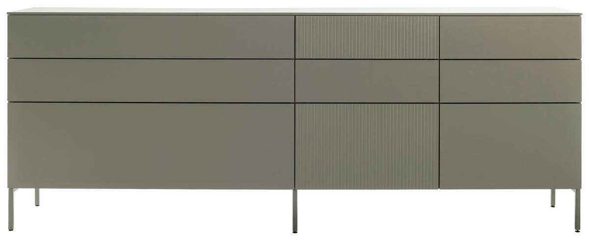 SIDEBOARD Salbeigrün  240/91/45 cm  - Salbeigrün, Design, Holzwerkstoff/Metall (240/91/45cm) - Schöner Wohnen