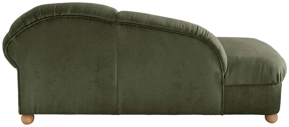 OTTOMANE in Mikrofaser Grün  - Wildeiche/Grün, KONVENTIONELL, Holz/Textil (190/84/86cm) - Livetastic