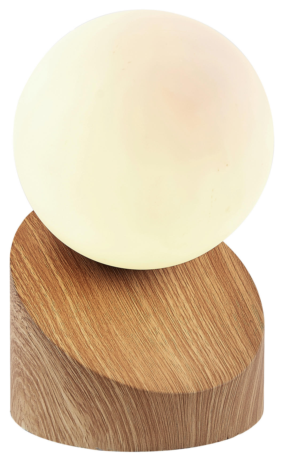 LED-TISCHLEUCHTE 10/16 cm   - Eichefarben/Weiß, Basics, Glas/Metall (10/16cm) - Novel