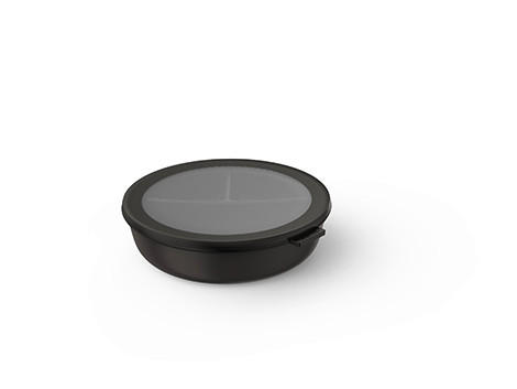 BENTOBOX - Transparent/Schwarz, KONVENTIONELL, Kunststoff (23/23/6cm) - Mepal