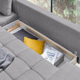 ECKSOFA Grau Webstoff Rückenkissen, Bettkasten, Schlaffunktion, Rücken echt  - Schwarz/Grau, Design, Textil/Metall (212/315cm) - Carryhome