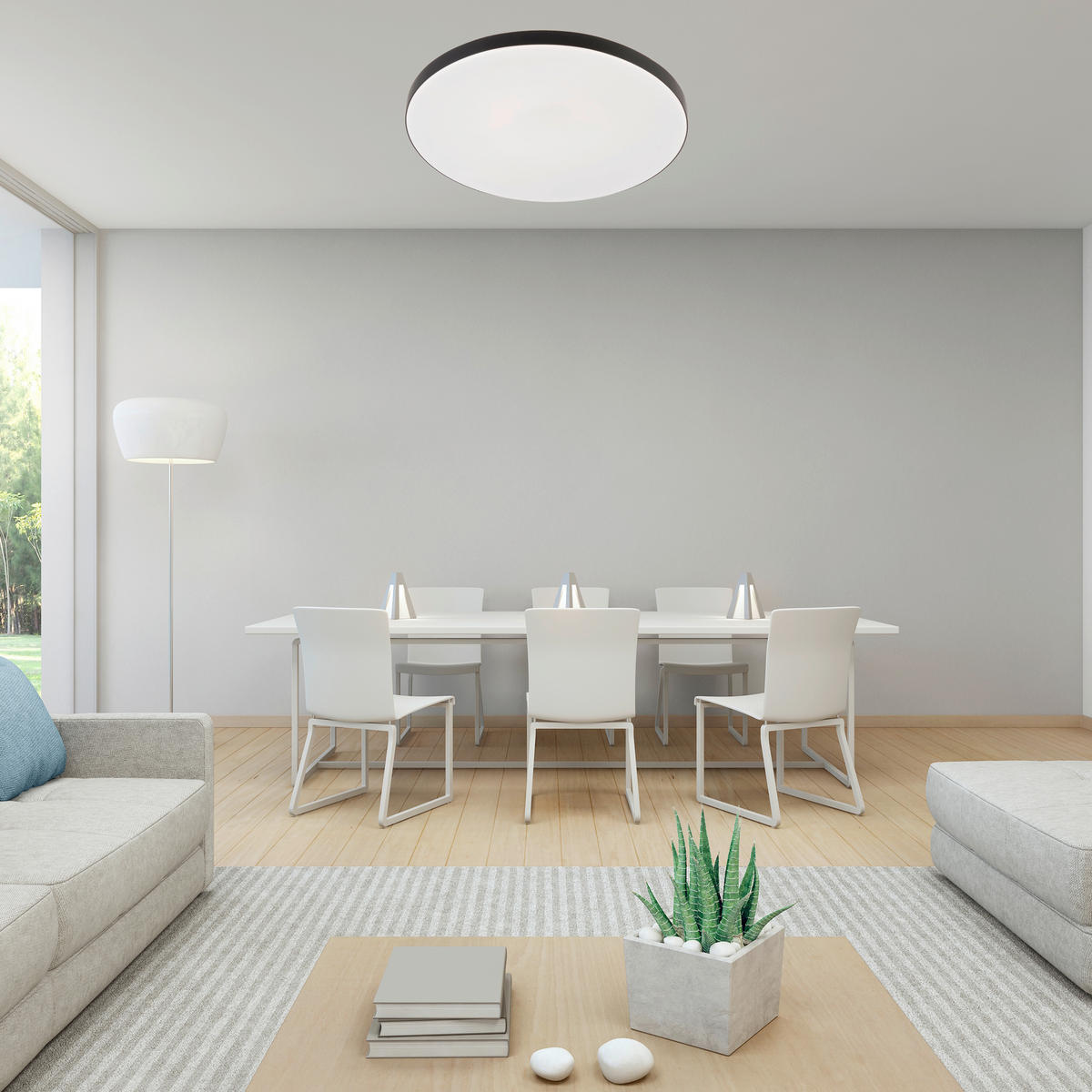 LED-DECKENLEUCHTE Babilon  6.5/38/38 cm  - Schwarz, Design, Kunststoff (6.5/38/38cm)