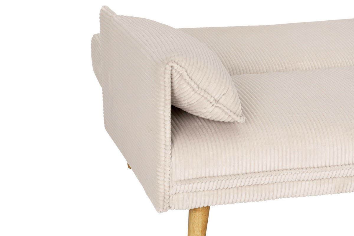 SCHLAFSOFA in Textil Creme  - Creme/Naturfarben, Design, Holz/Textil (193/81/92cm) - Livetastic