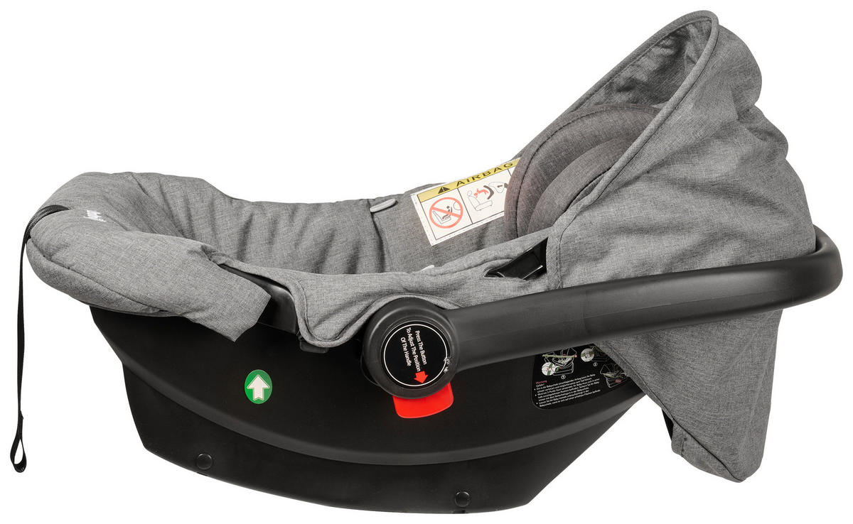 KINDERWAGENSET  Korfu   - Dunkelgrau/Schwarz, Basics, Kunststoff/Textil - My Baby Lou