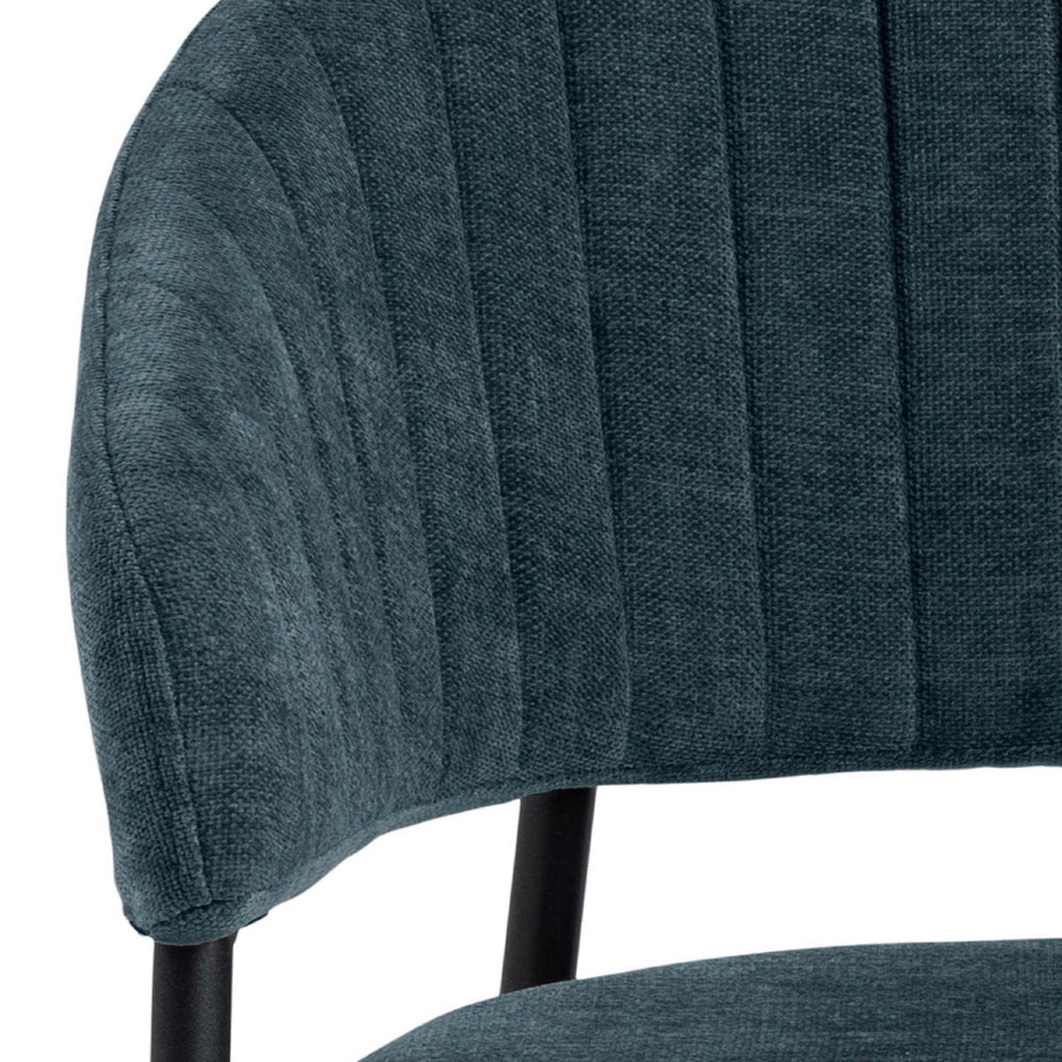 ŽIDLE S PODRUČKAMI, tkaná látka, tmavě modrá - černá/tmavě modrá, Design, kov/textil (54,5/77,5/54cm) - MID.YOU