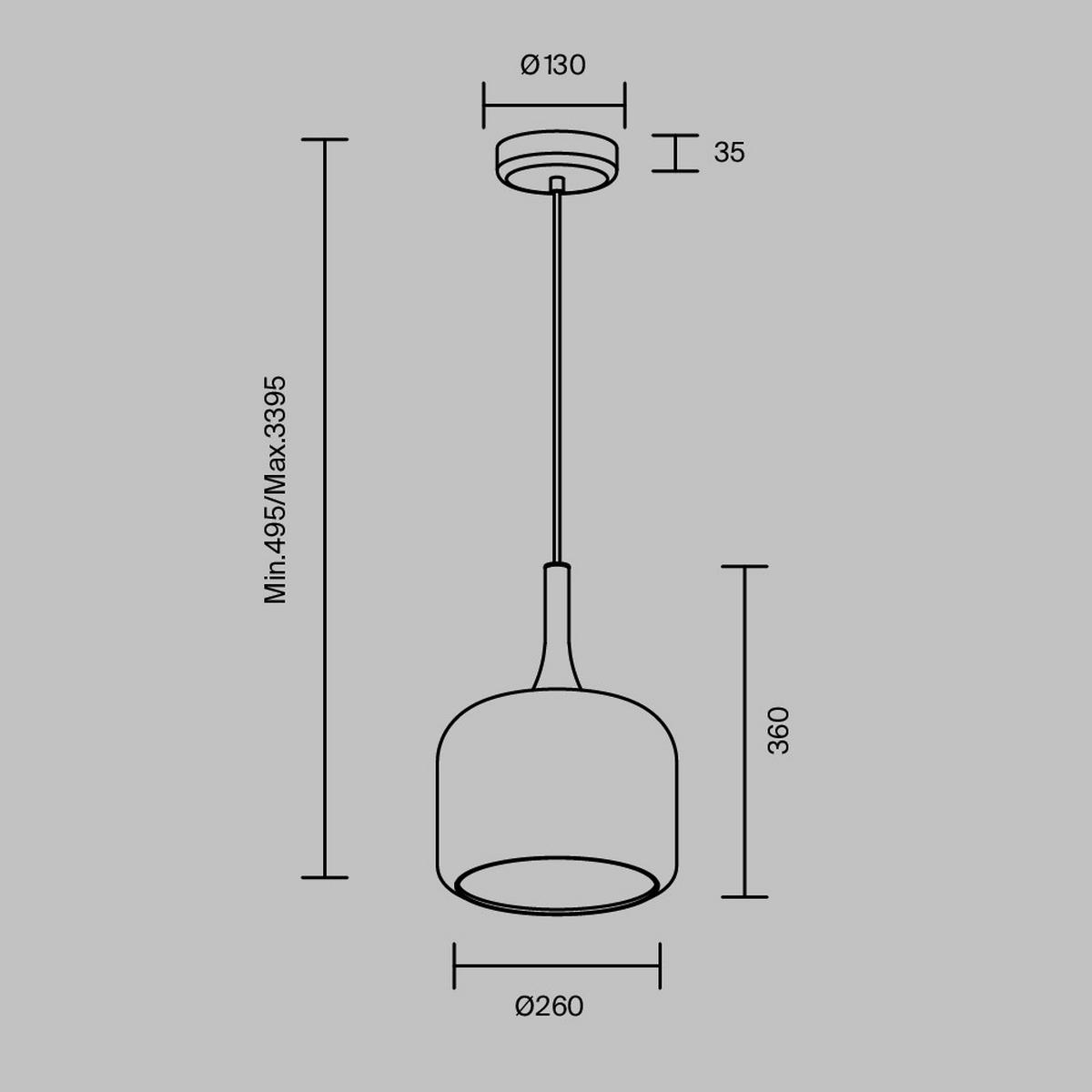 LED-HÄNGELEUCHTE Modern 26/339,5 cm   - Weiß, Design, Kunststoff (26/339,5cm) - MAYTONI