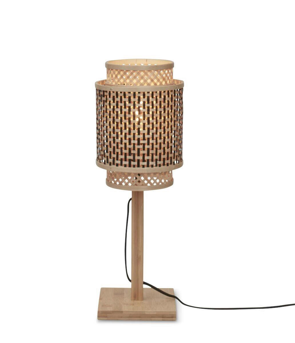 TISCHLEUCHTE GOOD&MOJO  22/45 cm  - Schwarz/Naturfarben, Trend, Holz (22/45cm) - Good & Mojo