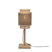 TISCHLEUCHTE GOOD&MOJO  22/40 cm  - Schwarz/Naturfarben, Trend, Holz (22/40cm) - Good & Mojo