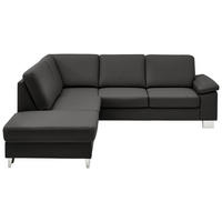 ECKSOFA  in Echtleder Grau  235/248 cm  - Beige/Alufarben, Design, Leder/Metall (235/248cm) - Beldomo Premium