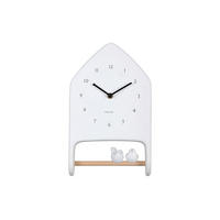 WANDUHR Love birds Weiß 20/32/7 cm  - Weiß, Basics, Kunststoff (20/32/7cm) - Karlsson