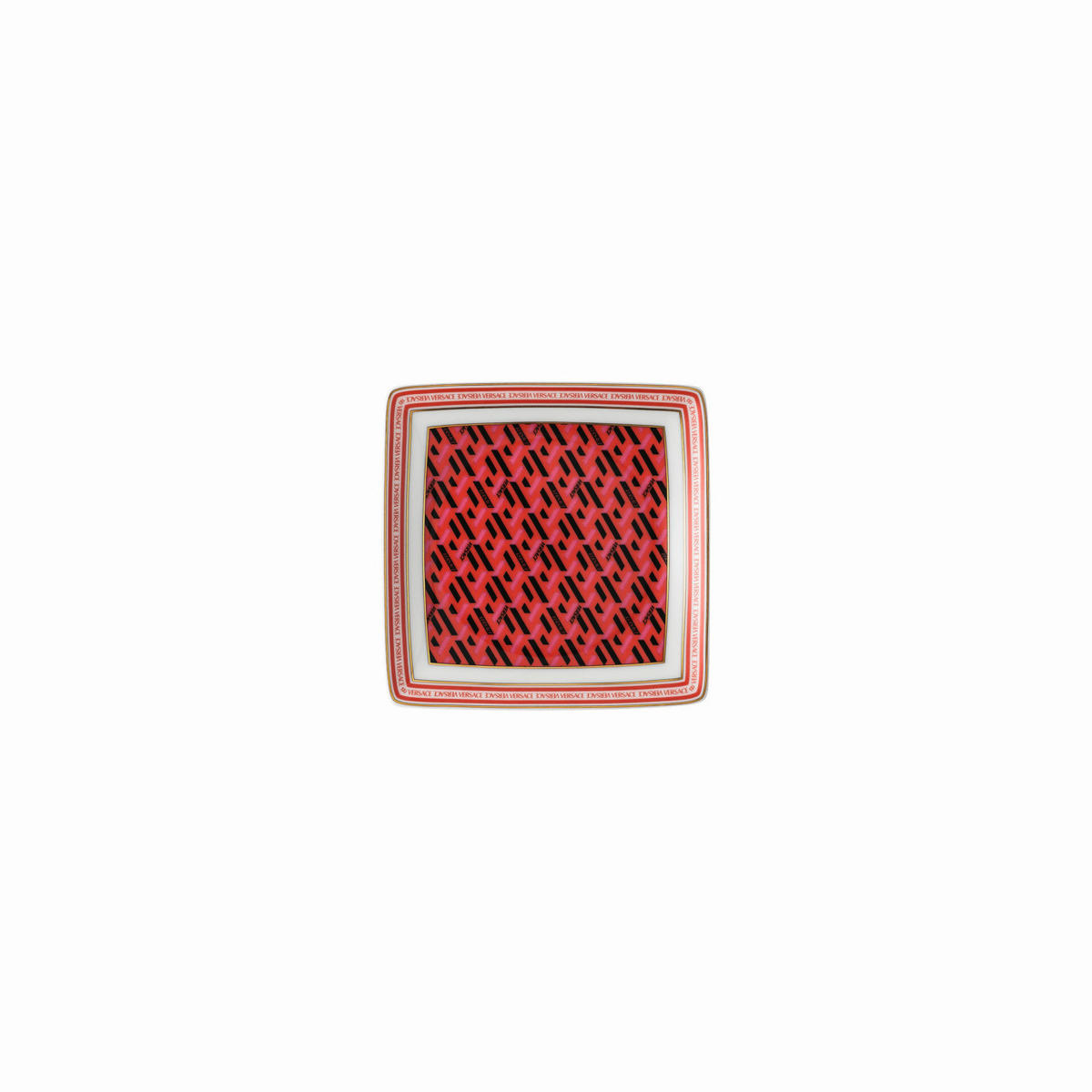SKLEDA  VERSACE LA GRECA  keramika  12 cm        - rdeča, Basics, keramika (12cm) - Versace
