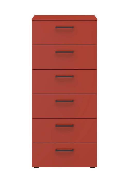 KOMMODE Primolar Garda in 50/118/41 cm - Koralle/Rot, Design, Holzwerkstoff/Kunststoff (50/118/41cm) - Xora