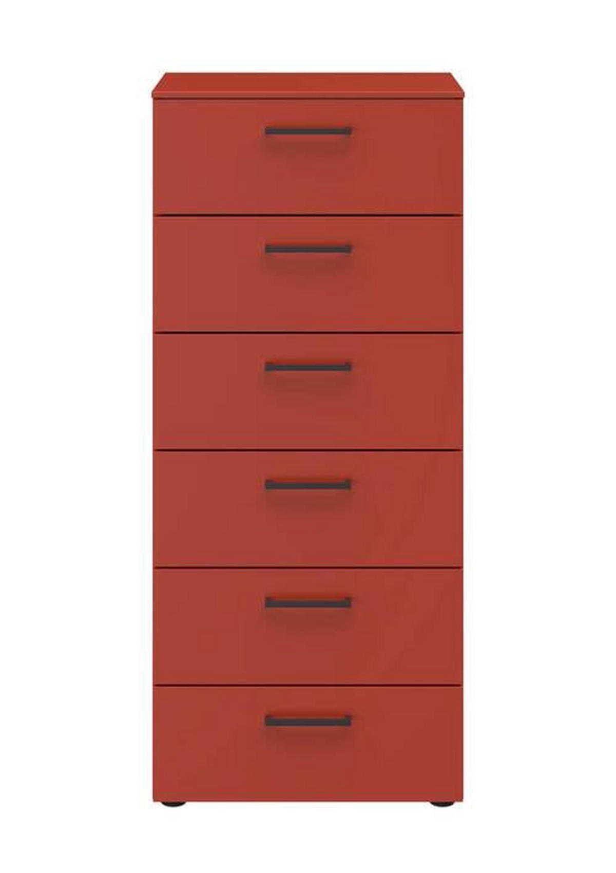 KOMMODE Primolar Garda  in 50/118/41 cm  - Koralle/Rot, Design, Holzwerkstoff/Kunststoff (50/118/41cm) - Xora