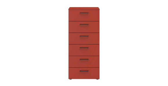 KOMMODE 50/118/41 cm  - Koralle/Rot, Design, Holzwerkstoff/Kunststoff (50/118/41cm) - Xora