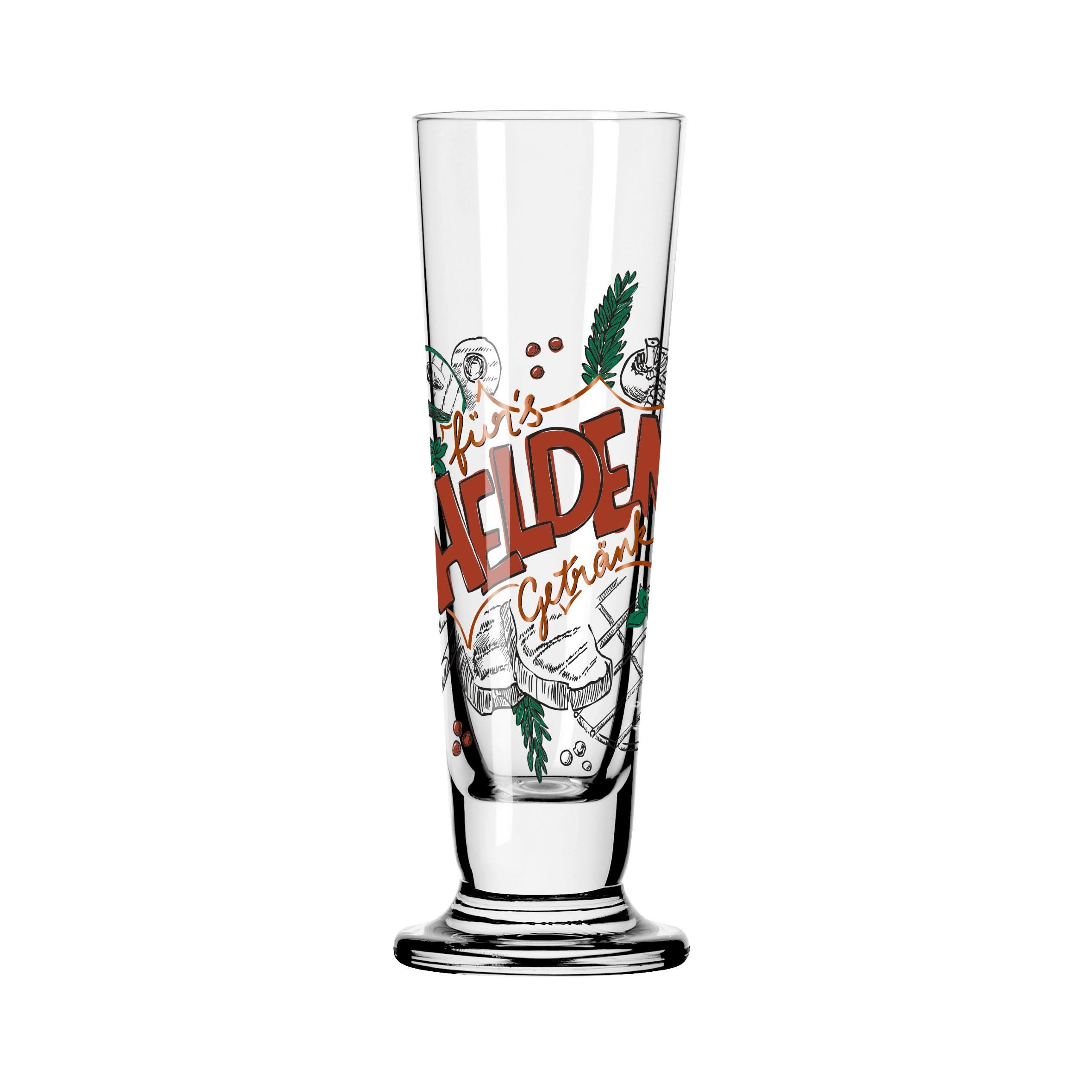 SCHNAPSGLAS 52 ml  - Rot/Schwarz, LIFESTYLE, Glas (3,5/3,5/11,3cm) - Ritzenhoff