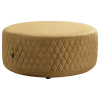 TABURET in lemn, textil galben  - galben/negru, Modern, lemn/textil (80/36/80cm) - Carryhome