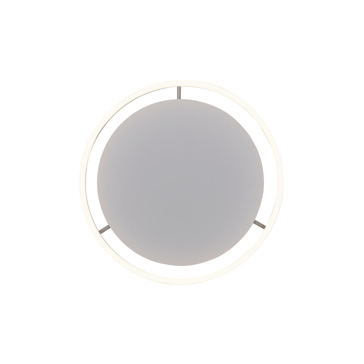 LED-DECKENLEUCHTE 39,3/39,3/5,3 cm   - Alufarben, Design, Kunststoff/Metall (39,3/39,3/5,3cm)
