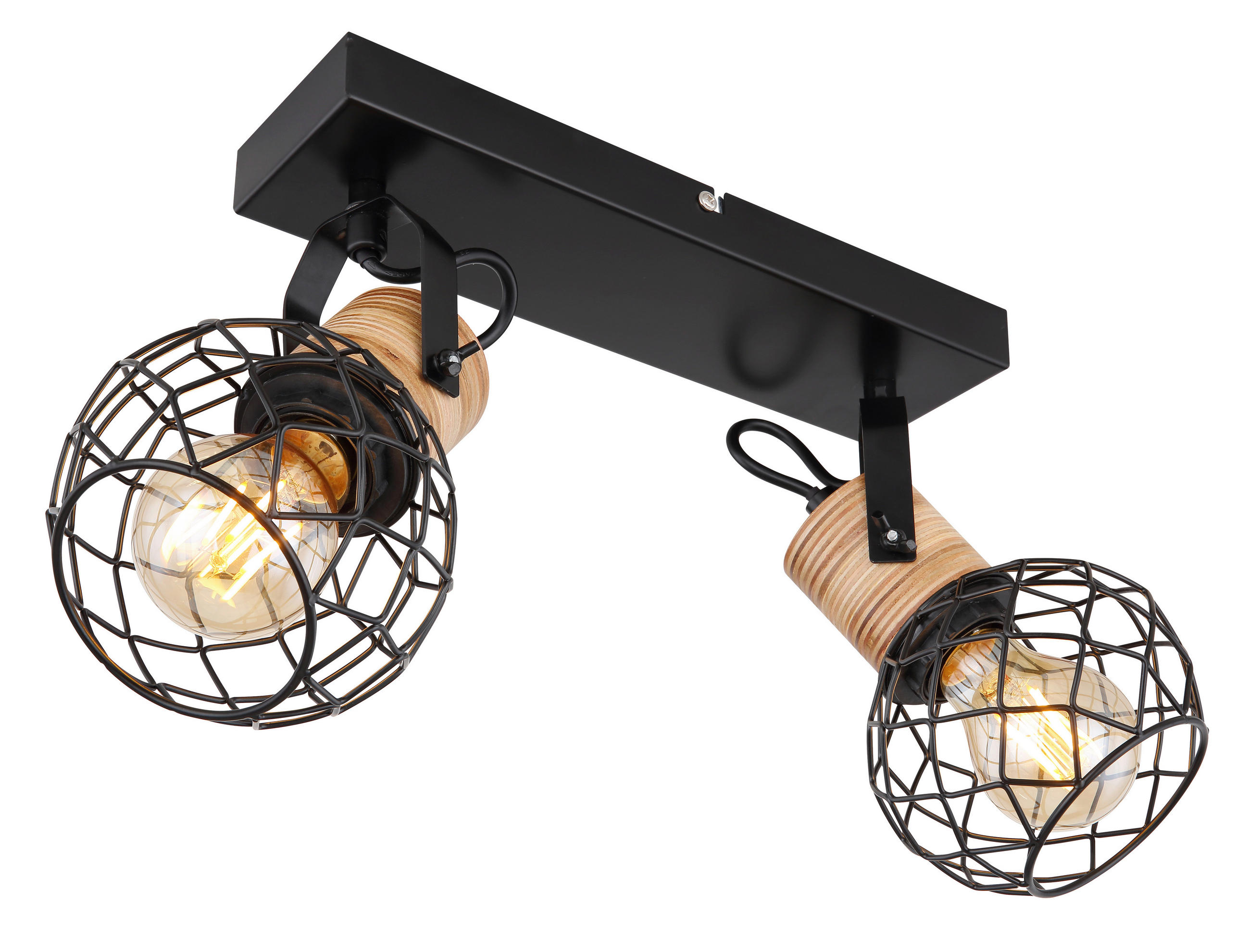 STRAHLER Lacky 29/12/20 cm   - Schwarz/Braun, LIFESTYLE, Holz/Metall (29/12/20cm) - Globo