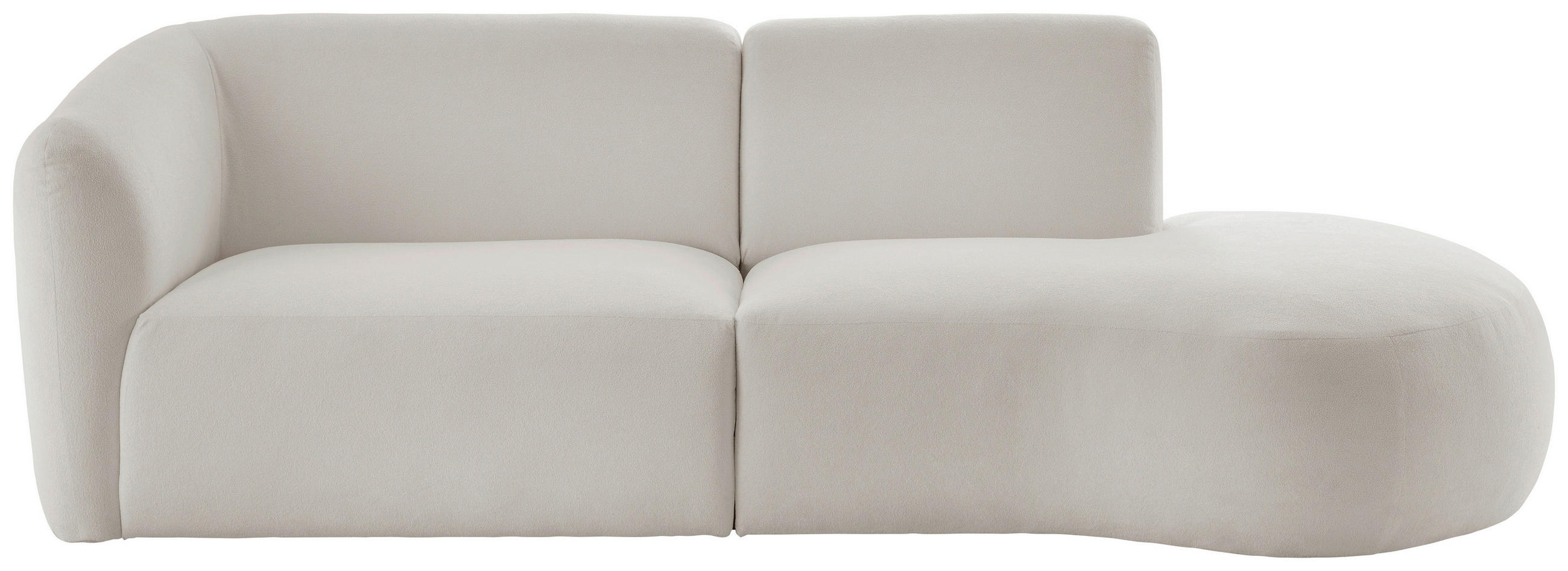 ECKSOFA in Mikrofaser Beige - Beige/Schwarz, Modern, Kunststoff/Textil (238/107cm) - Livetastic