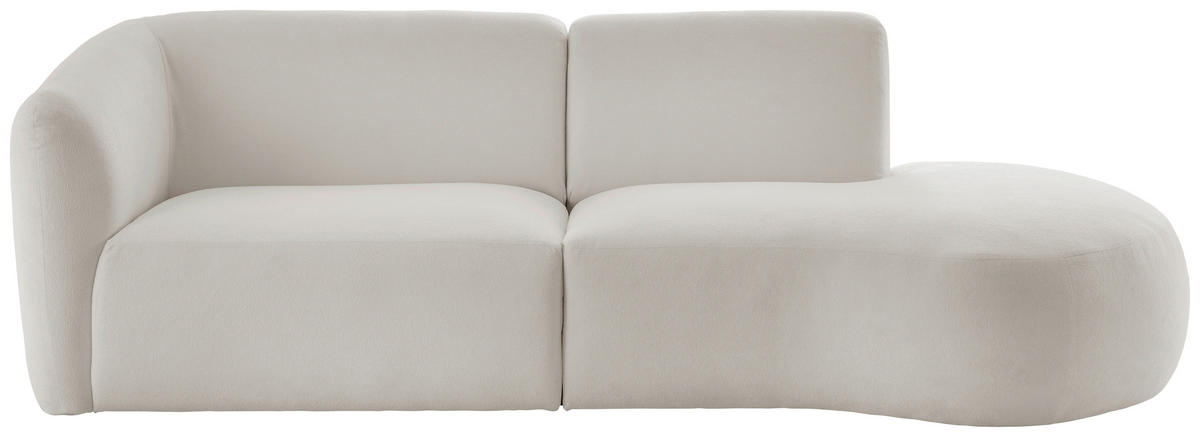 ECKSOFA in Mikrofaser Beige  - Beige/Schwarz, Modern, Kunststoff/Textil (238/107cm) - Livetastic