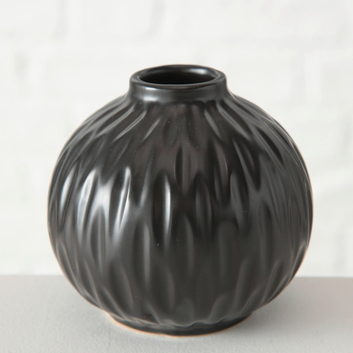 VASE  - Schwarz, Design, Keramik (10/9cm) - Ambia Home