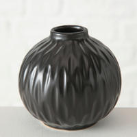 VASE  - Schwarz, Design, Keramik (10/9cm) - Ambia Home