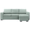 ECKSOFA Mintgrün Velours  - Schwarz/Mintgrün, Design, Kunststoff/Textil (244/157cm) - Carryhome
