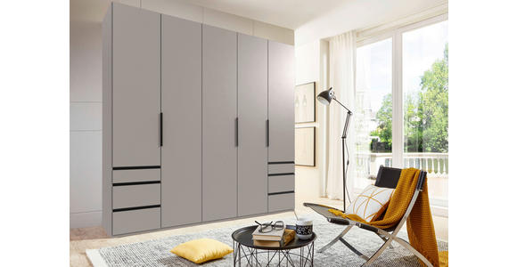 DREHTÜRENSCHRANK in Sahara - Schwarz/Sahara, KONVENTIONELL, Holzwerkstoff/Metall (250/236/58cm) - Hom`in
