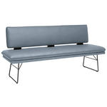 SITZBANK in Metall, Textil Blau, Schwarz  - Blau/Schwarz, Design, Textil/Metall (195/91/65cm) - Dieter Knoll